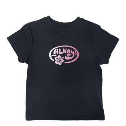 Beach black baby tee