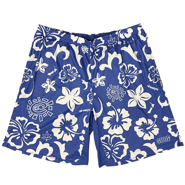 highbiscus court short – blue white