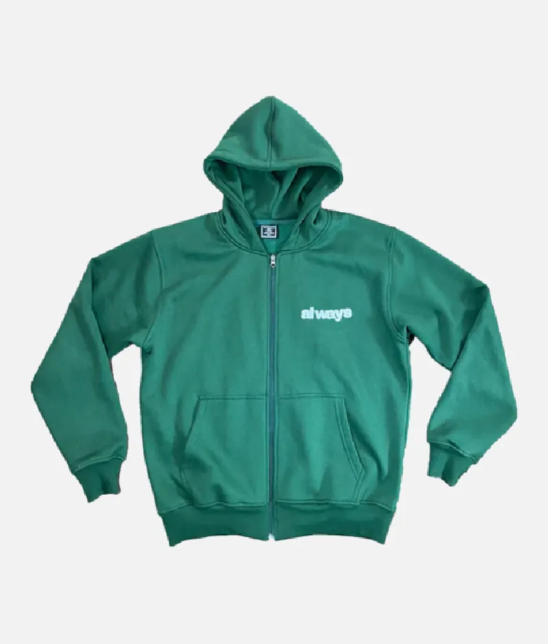 Always Green Zip Up Hoodie