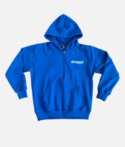 Always Up Royal Blue Zip Up Hoodie